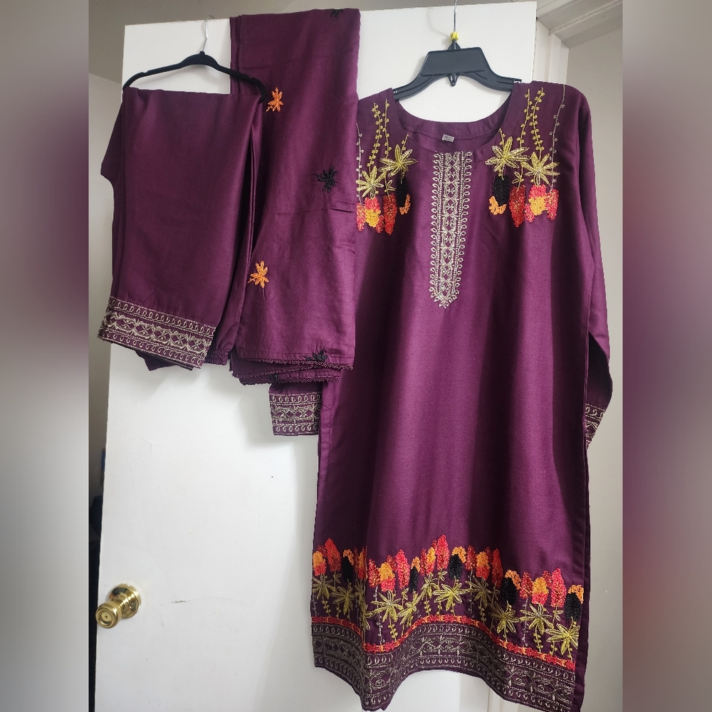 Embroidered Shalwar Kameex Traditional Outfit